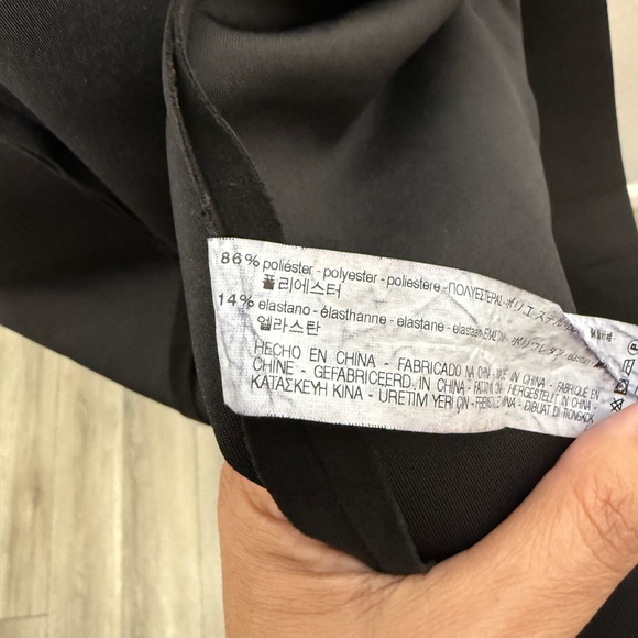 Zara Women's Small  Black Long sleeve Pockets open Front Overcoat Blazer -cp - Picture 9 of 9